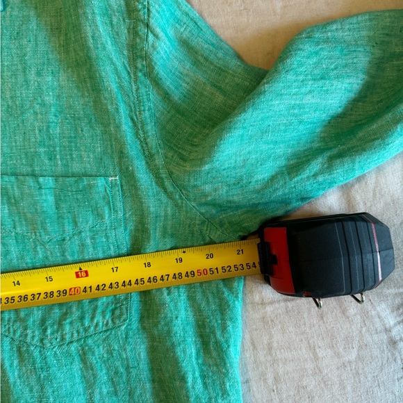 Club Monaco Men’s Large Slim Fit Linen Long Sleeve Shirt - Picture 4 of 7